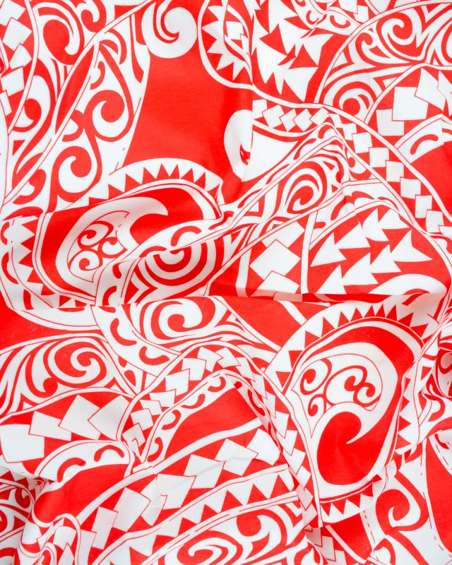 Polynesian fabric TATAN Red - Tissushop